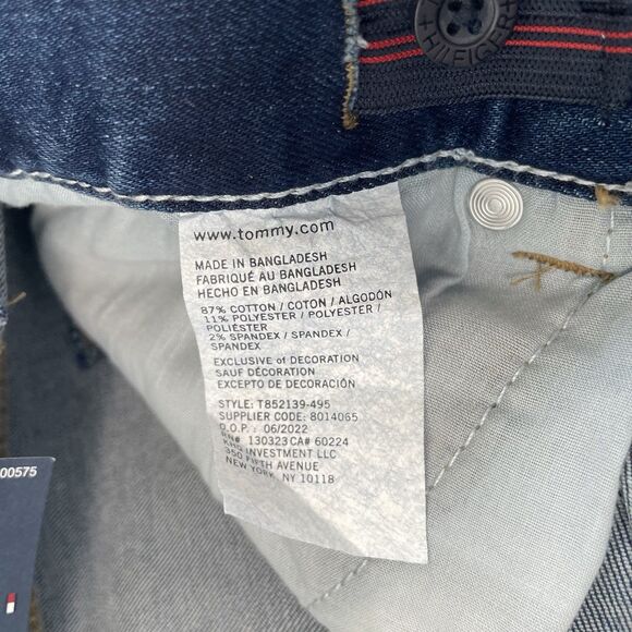 Tommy Hilfiger Youth Boys Slim Fit Straight Stretch Jeans Distressed Size 16 NEW - Picture 11 of 15